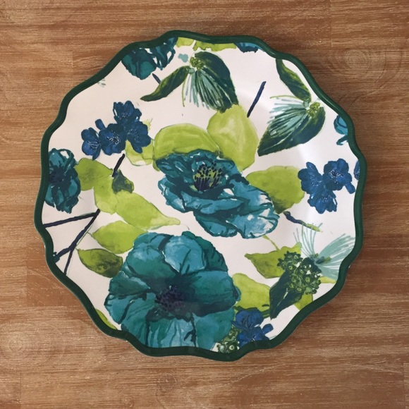 Opalhouse Other - Opalhouse. NWOT Melamine Dinner Plate. Teal Floral